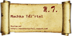 Machka Törtel névjegykártya